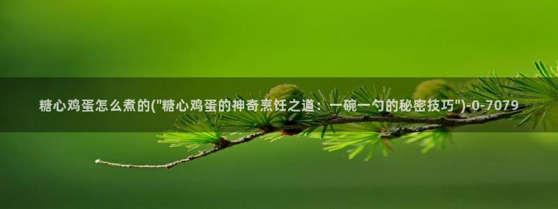 糖心vloge：糖心鸡蛋怎么煮的(\